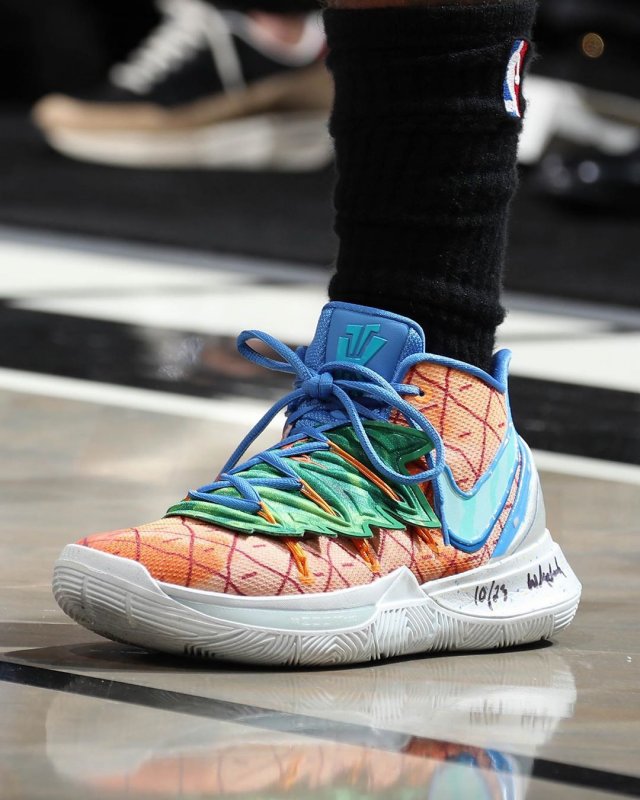 kyrie 5 pineapple on feet